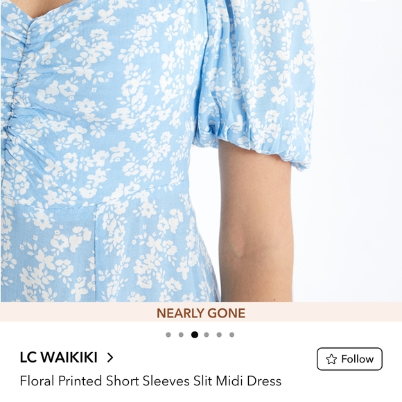 *NEW*‎ Blue Floral Midi Dress - Picture 7 of 9